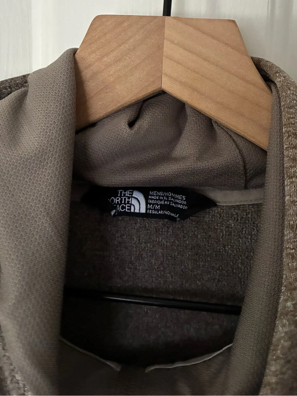 The North Face Heathered Light Brown Zip-Up Hoodie